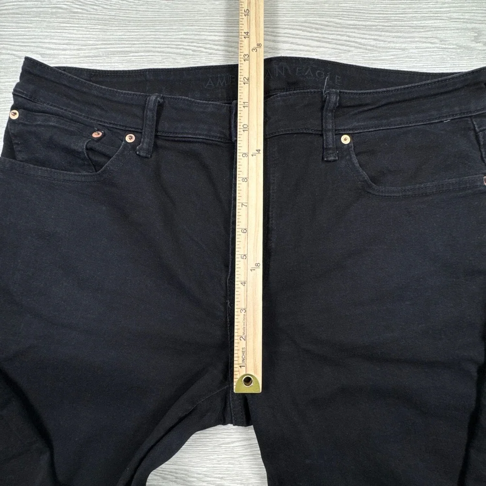 American Eagle Men's Jeans Original Straight Black 36x30‎ Airflex+ Stretch Denim